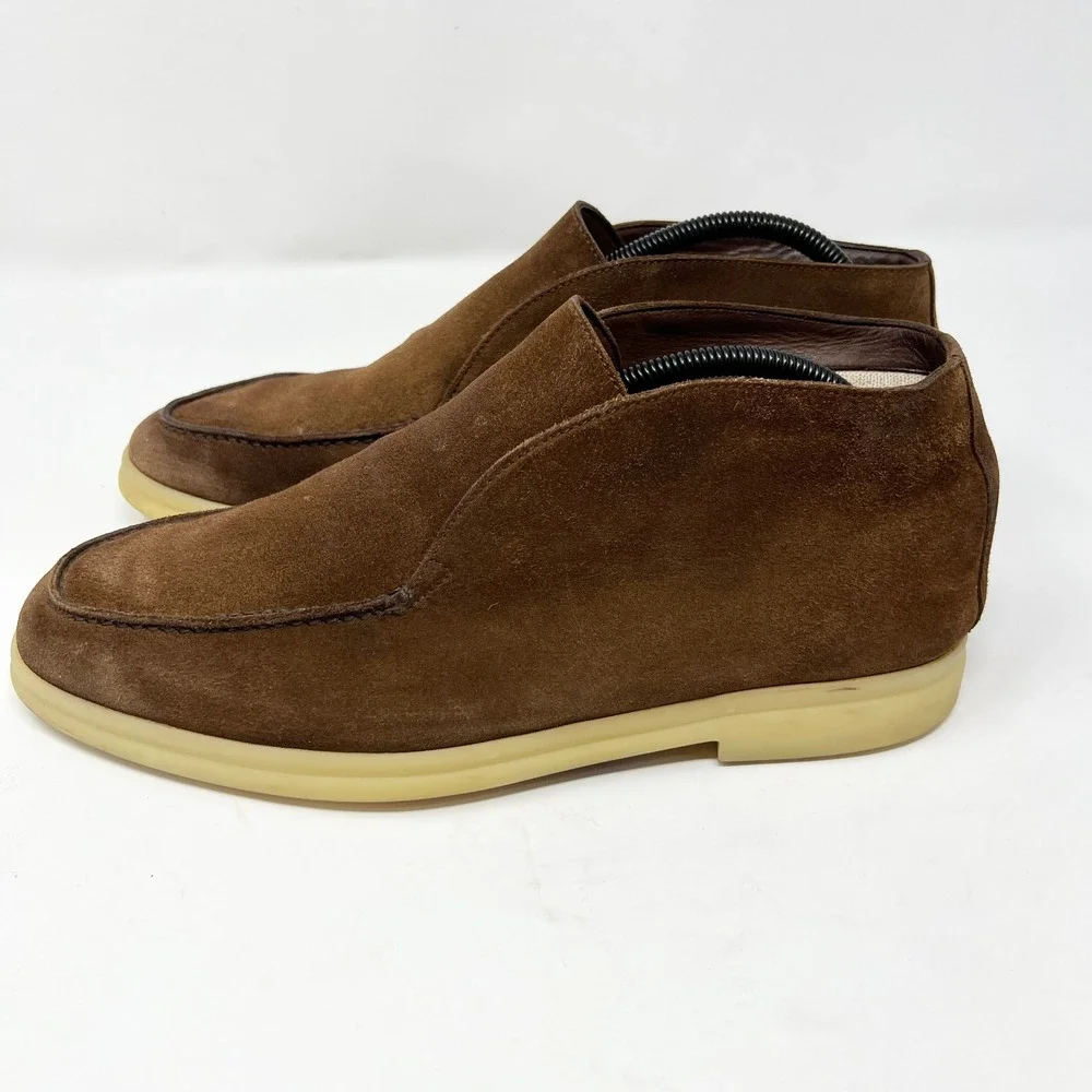 Church's Girvan Men's Brown Suede Slip On Ankle Boots Approx Size 9 Italy
